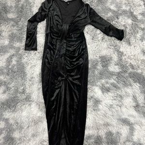 SHEIN black midi dress